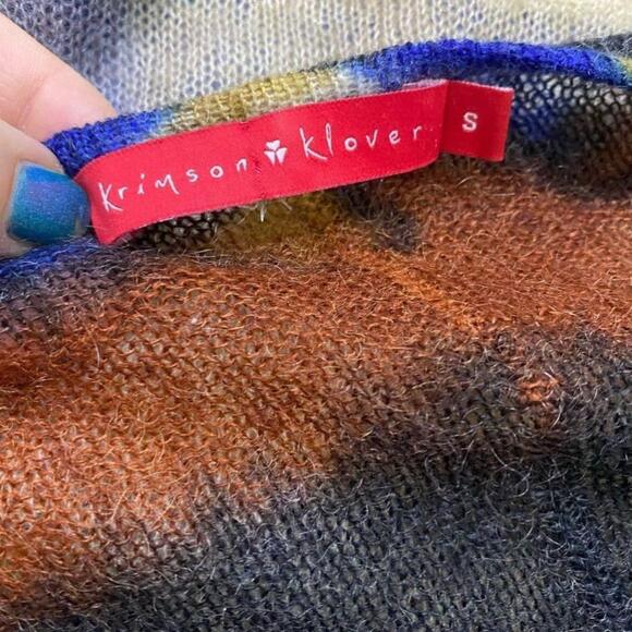 Krimson Klover - Mohair Alpaca Oversized Boxy Poncho Sweater - Picture 3 of 9